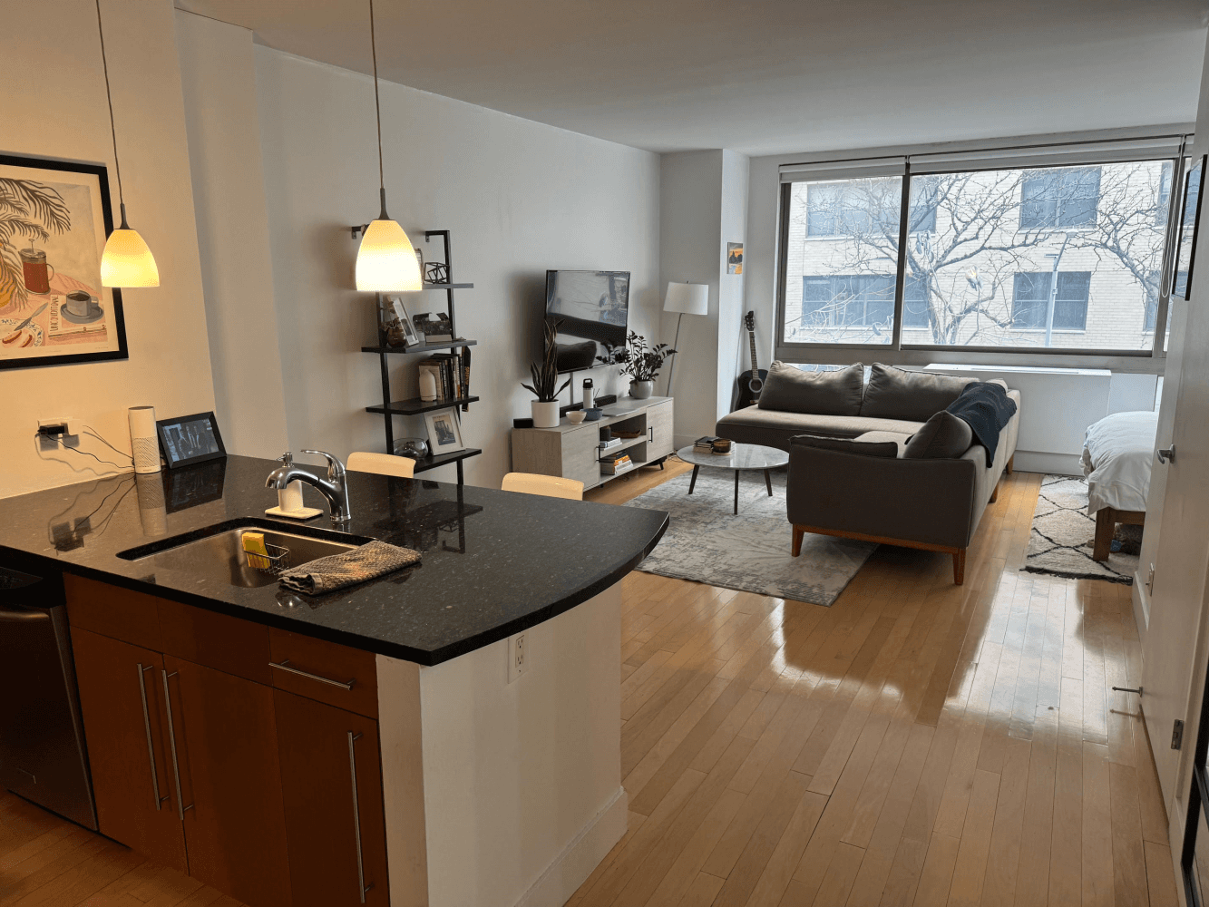 Large and bright alcove studio apartment in a well maintained condop in Kips Bay for Rent.