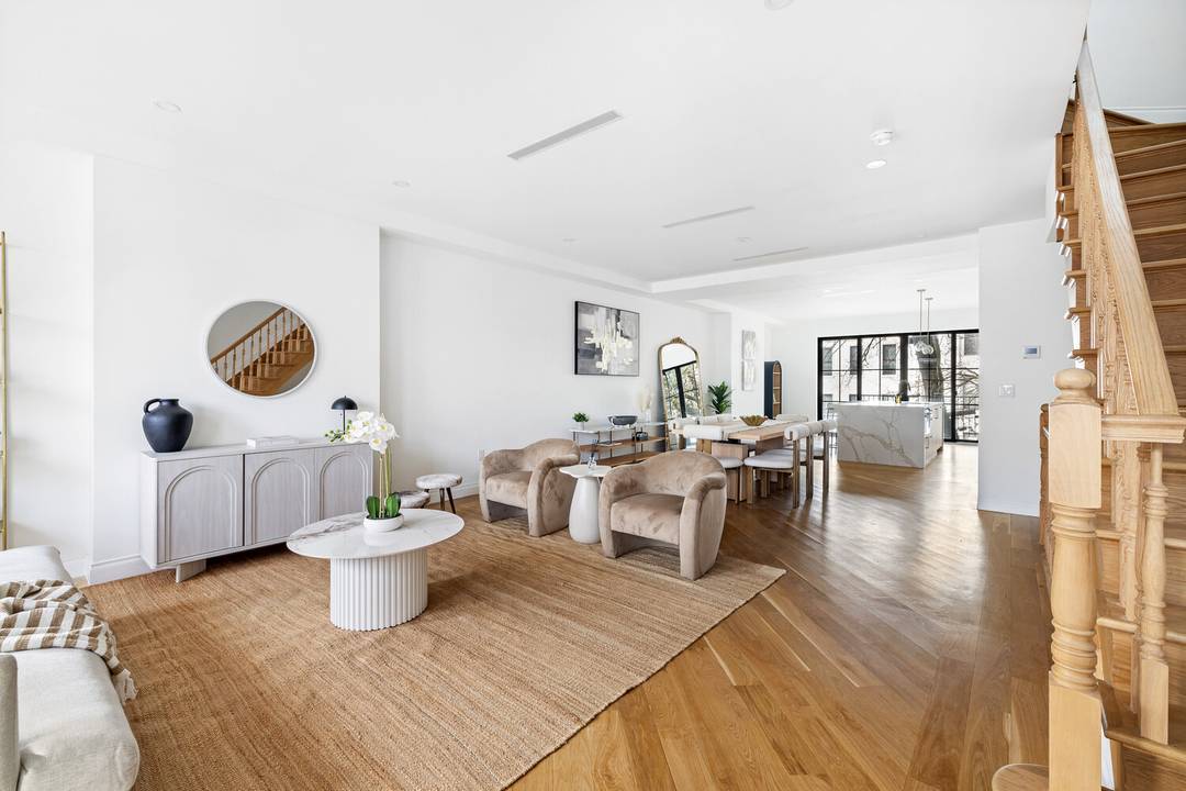735 Chauncey Street is an impeccably reimagined, extra wide townhouse that delivers a rare blend of scale, light, and refinement in the heart of prime Bushwick.