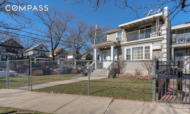 Beautiful two family home with wood floors, large rooms, lots closets, finished basement with high ceilings, solar panels, and large yard great for entertainment.