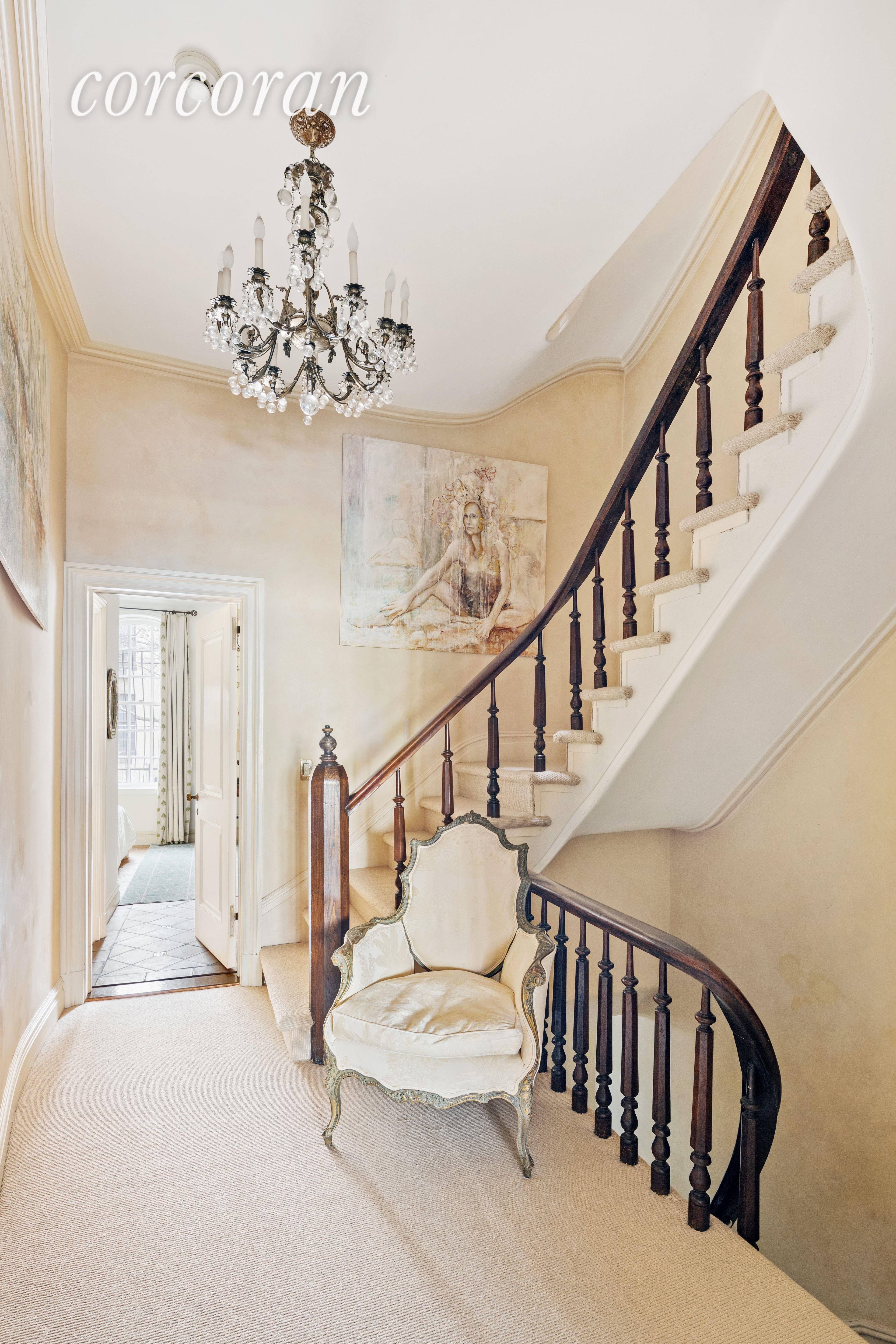5 story single family Townhouse on charming tree lined street surrounded by beautiful townhouses, just 3 blocks to Central Park !
