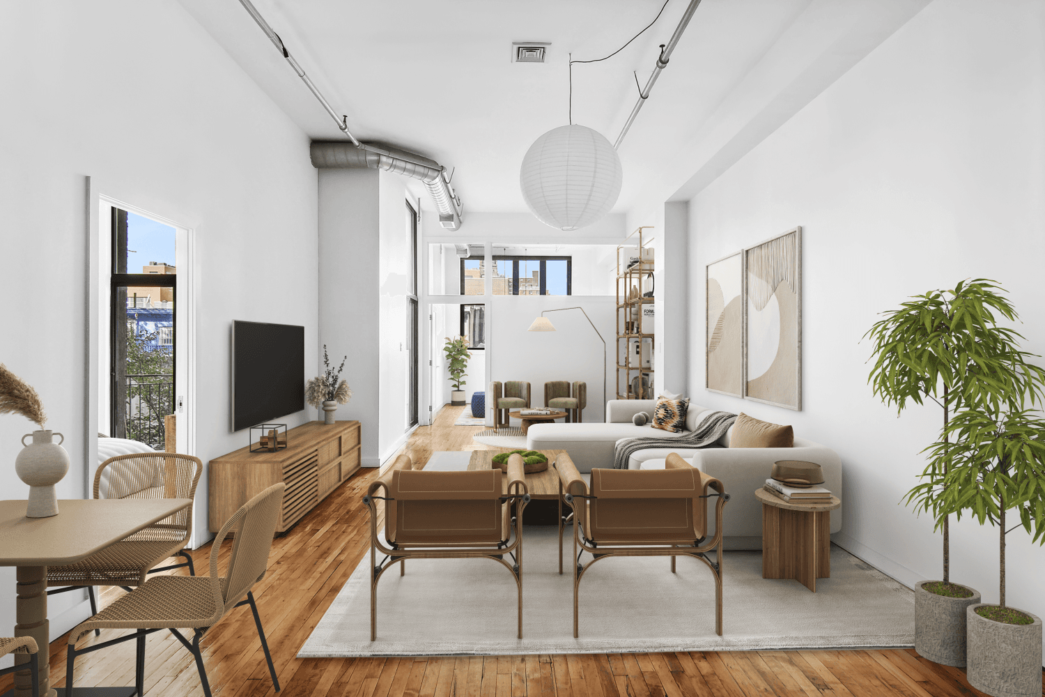 Oversized artist's loft with outdoor space and low monthliesThis airy loft offers a generous 1, 185 square feet of interior space and 77 square feet of private exterior, perfect for ...