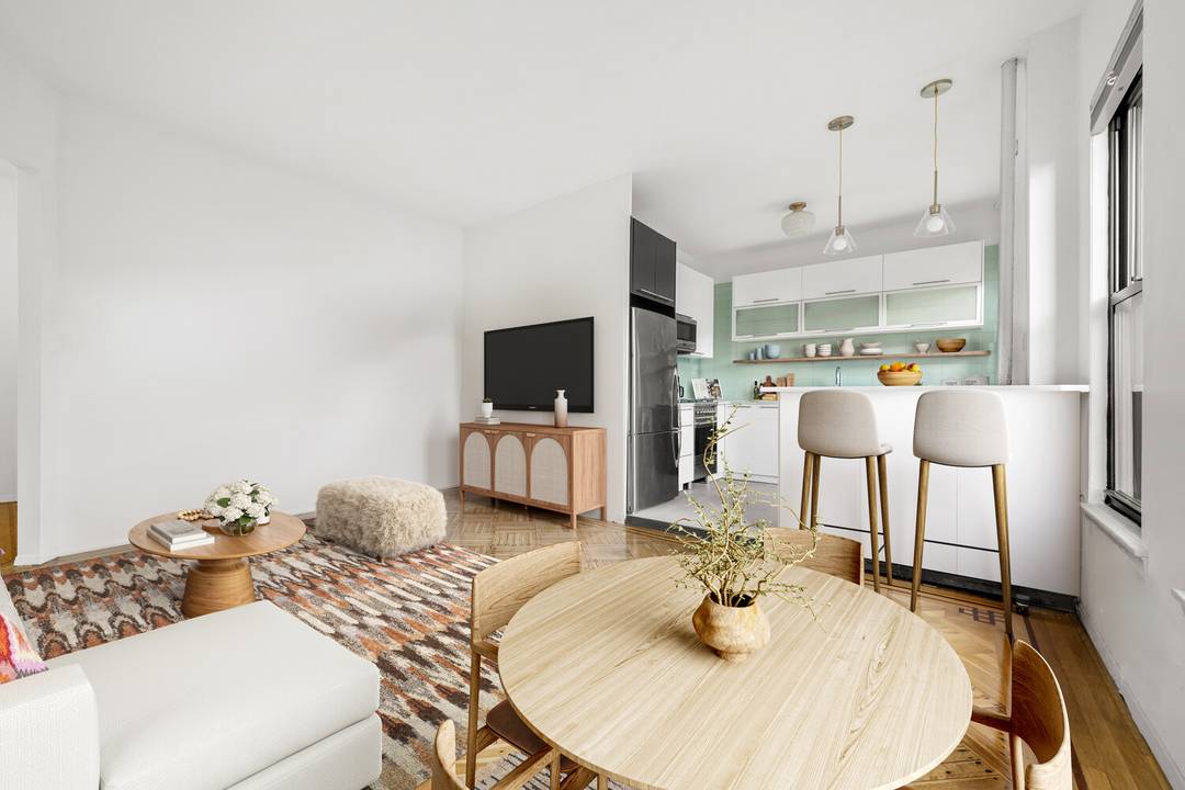 Prime Prospect Heights Pre War Home This extra large, third floor one bedroom with home office areas has fantastic light overlooking the lovely, tree lined Lincoln Place.