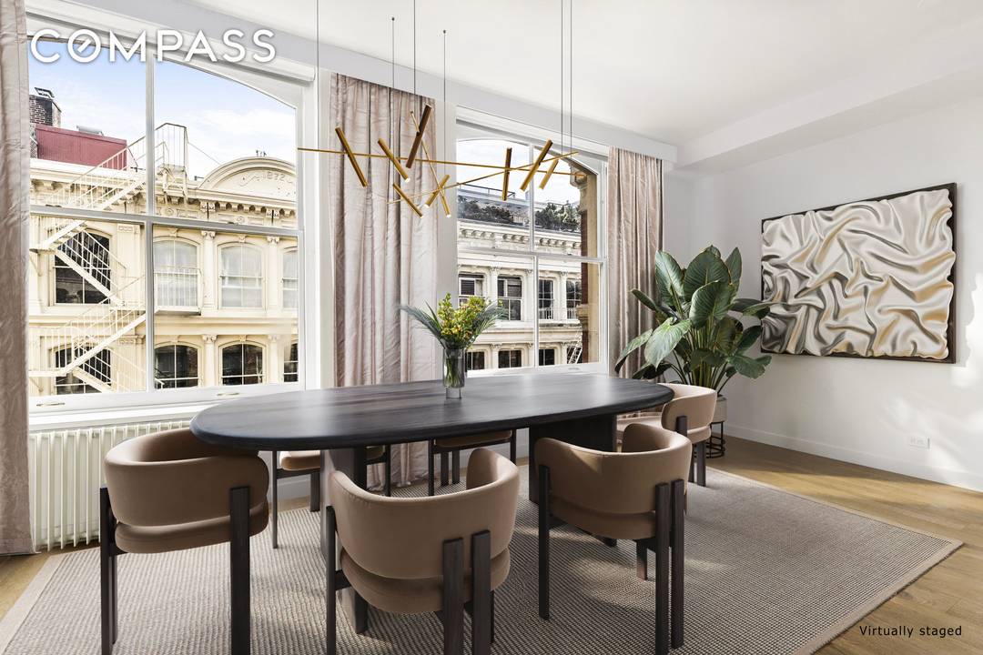 Set on one of SoHo s most iconic cobblestone blocks, Residence 5A at 63 Greene Street delivers timeless downtown character paired with modern scale and comfort.