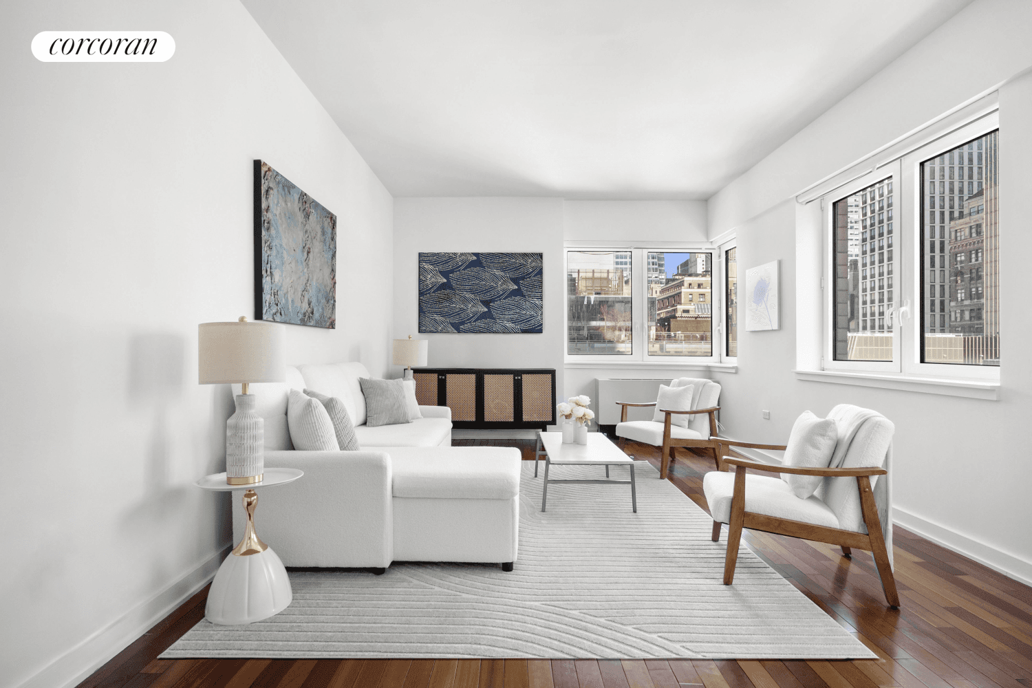 Sunny Corner Sanctuary in Prime Midtown Perched on the 22nd floor, this bright and serene one bedroom residence offers sweeping skyline views and exceptional value in a premier Midtown location.