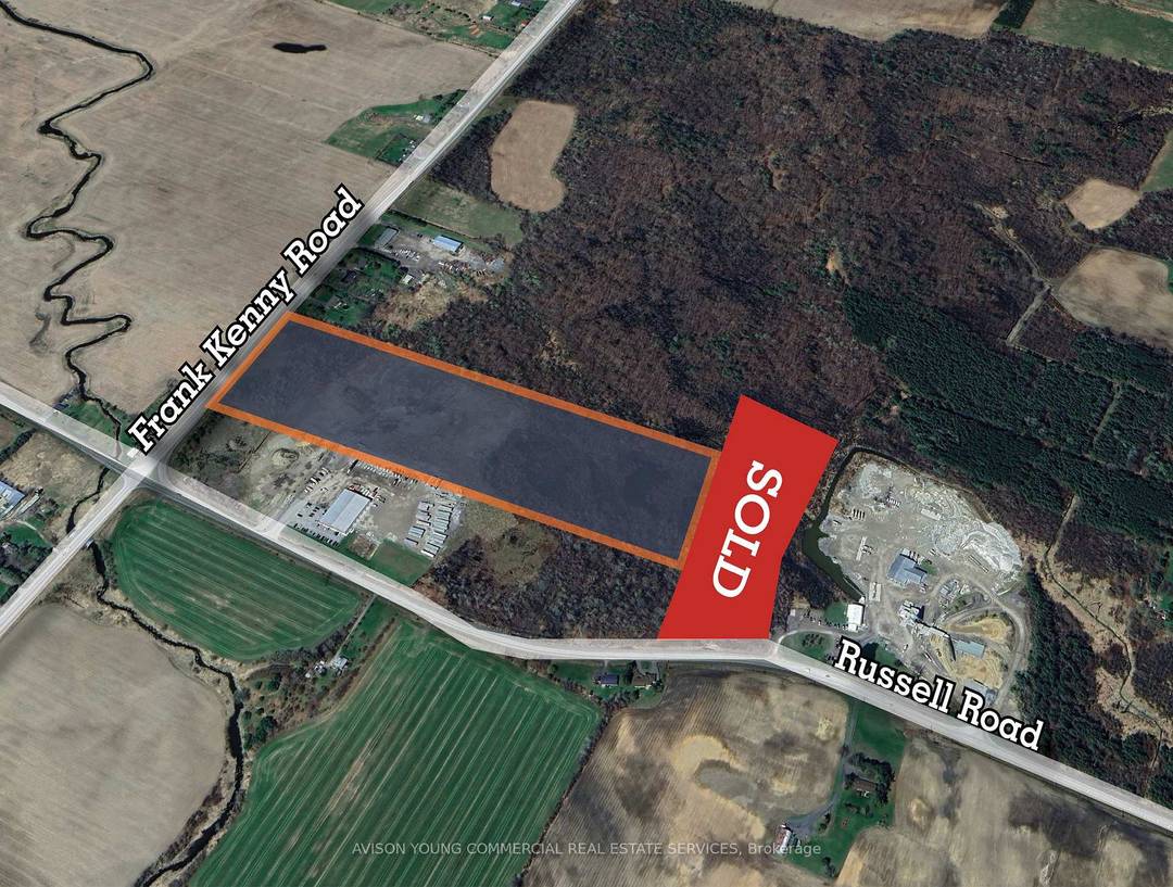 Only 24. 47 acres left. Hard to find Rural Heavy Industrial land in the east end.