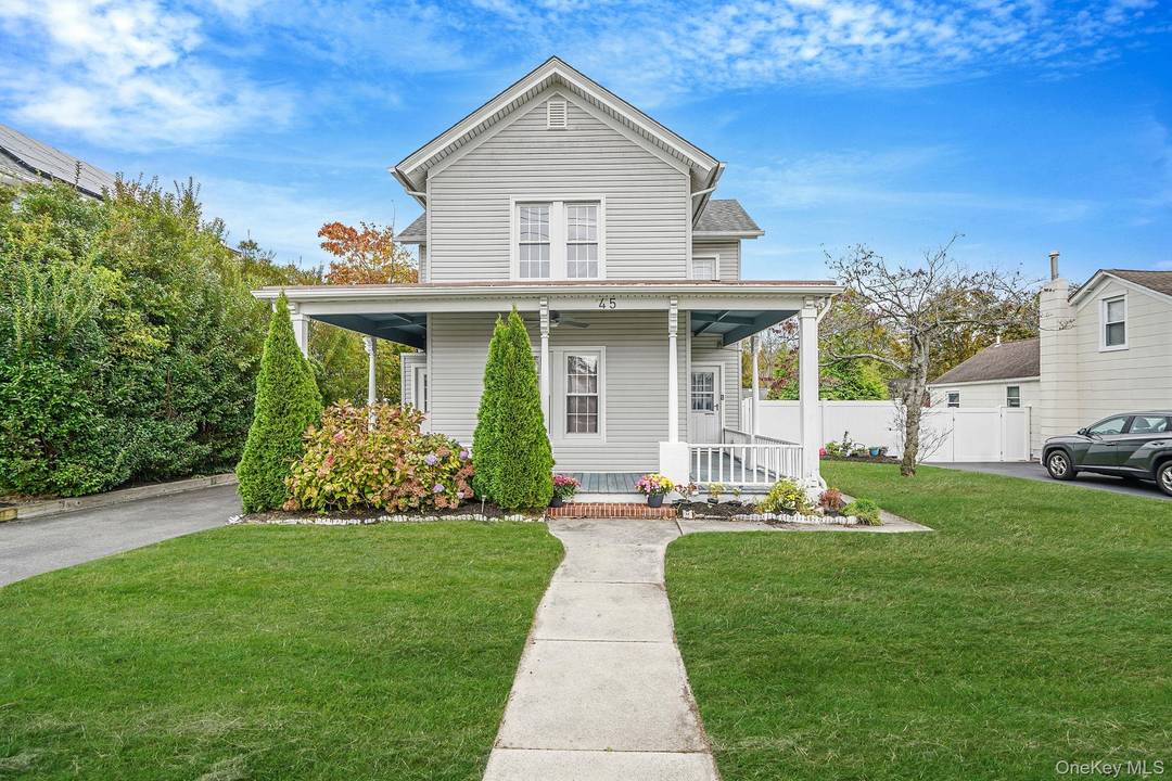Beautiful 2 family home in Patchogue Village near Main St with wrap around porch, large fenced entertaining back yard with a 325sq ft enclosed vegetable garden area, shed for storage ...