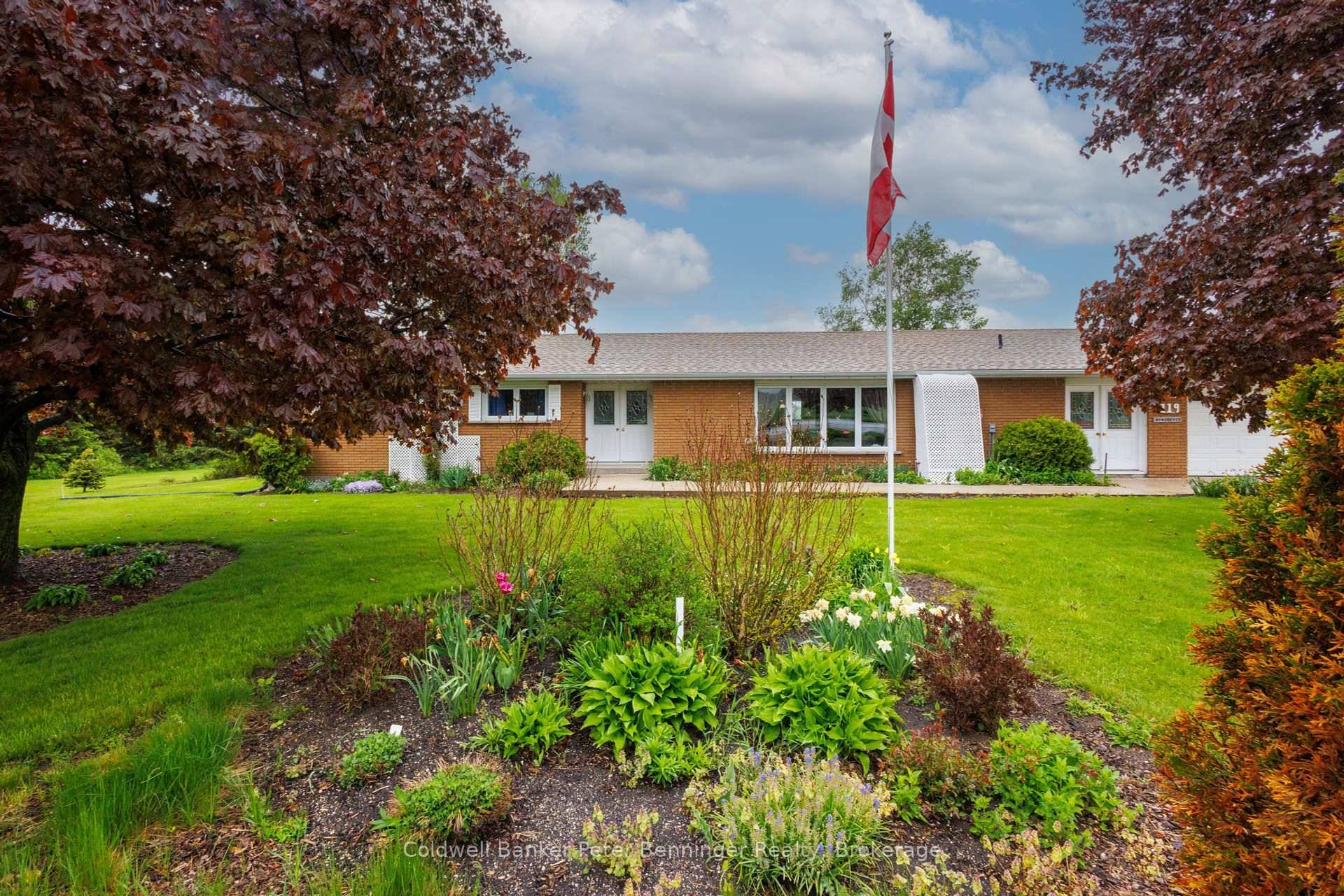 This 4 bedroom, 1. 5 bath all brick bungalow, is a country location on Highway 21 at the edge of the Village of Tiverton.