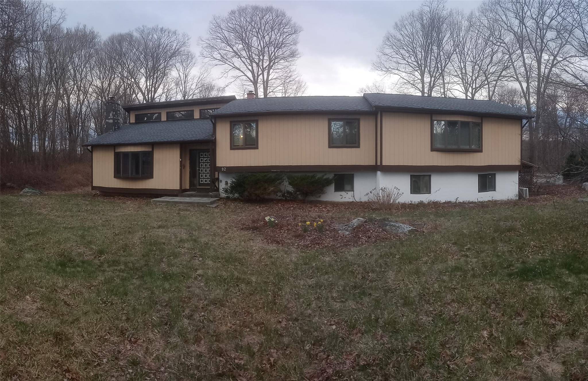 Large home on a corner lot open kitchen with new appliances in 2019 dinning are open to kitchen looks down on Living room.