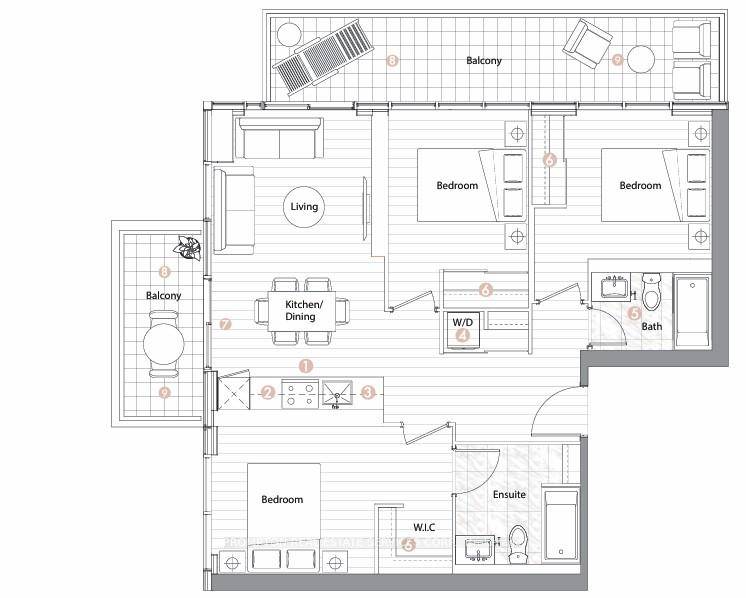 Never Lived In Luxury ! Brand new 3 bedroom, 2 bathroom corner suite showcasing breathtaking, unobstructed city views.