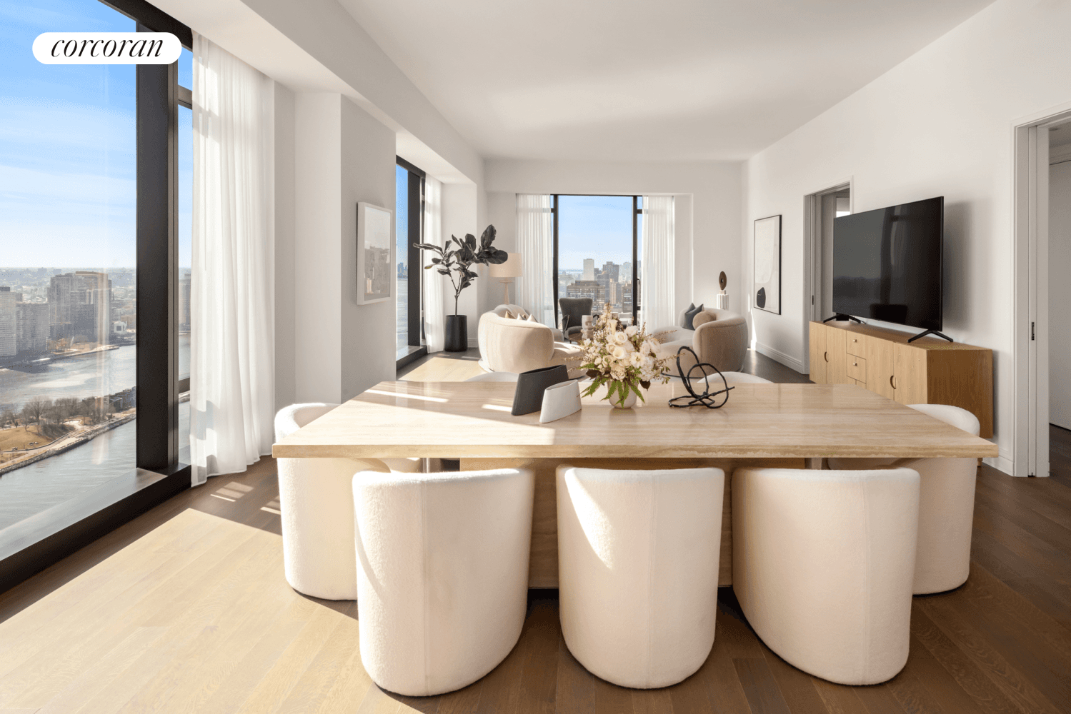 Available for immediate occupancy, Penthouse 72 is a spectacular, one of a kind full floor residence that offers expansive living and breathtaking vistas of New York City's most iconic landmarks.