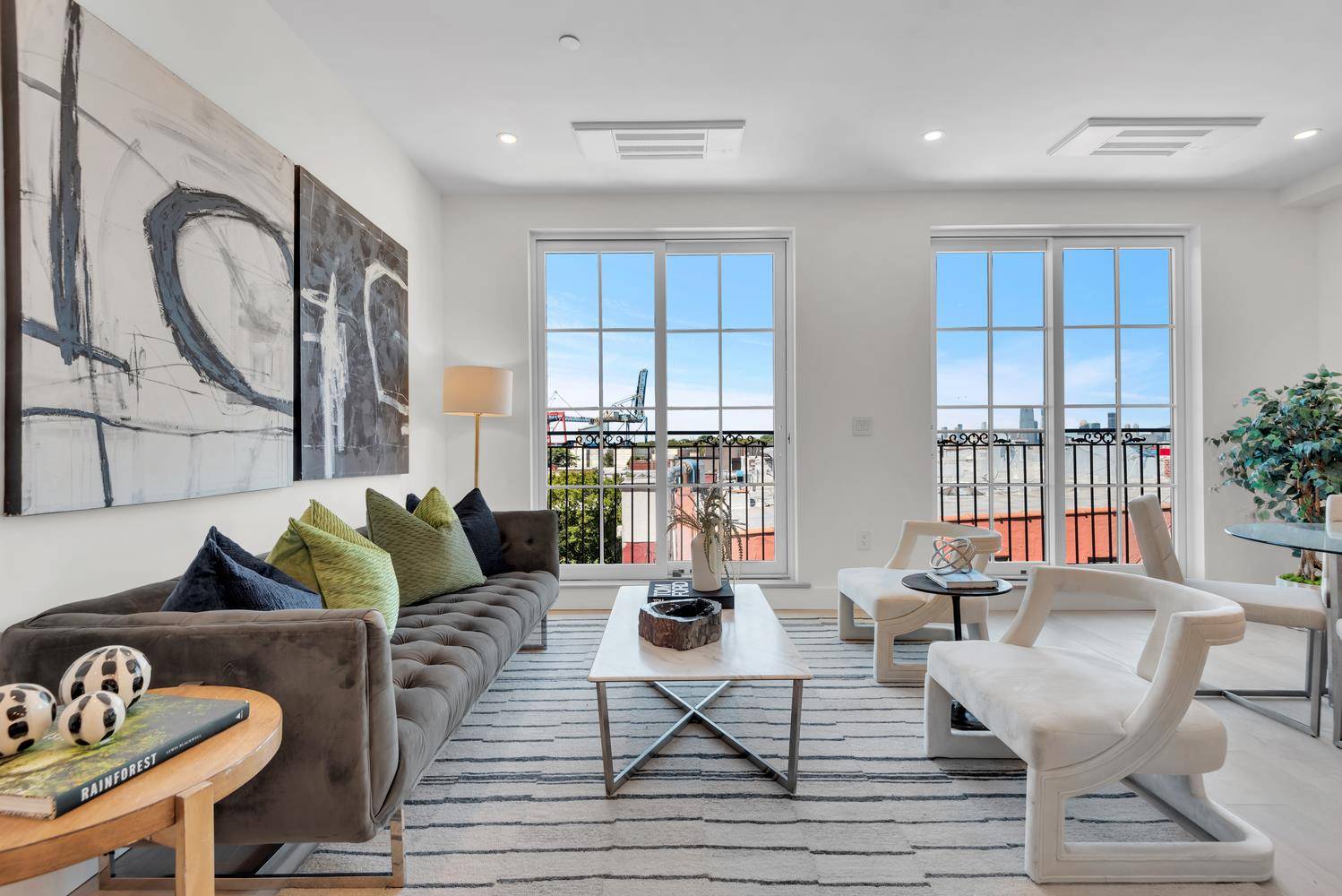 Welcome to the penthouse at 210 Columbia Street, a sunlit triplex nestled in the heart of Brooklyn's Columbia Waterfront District.