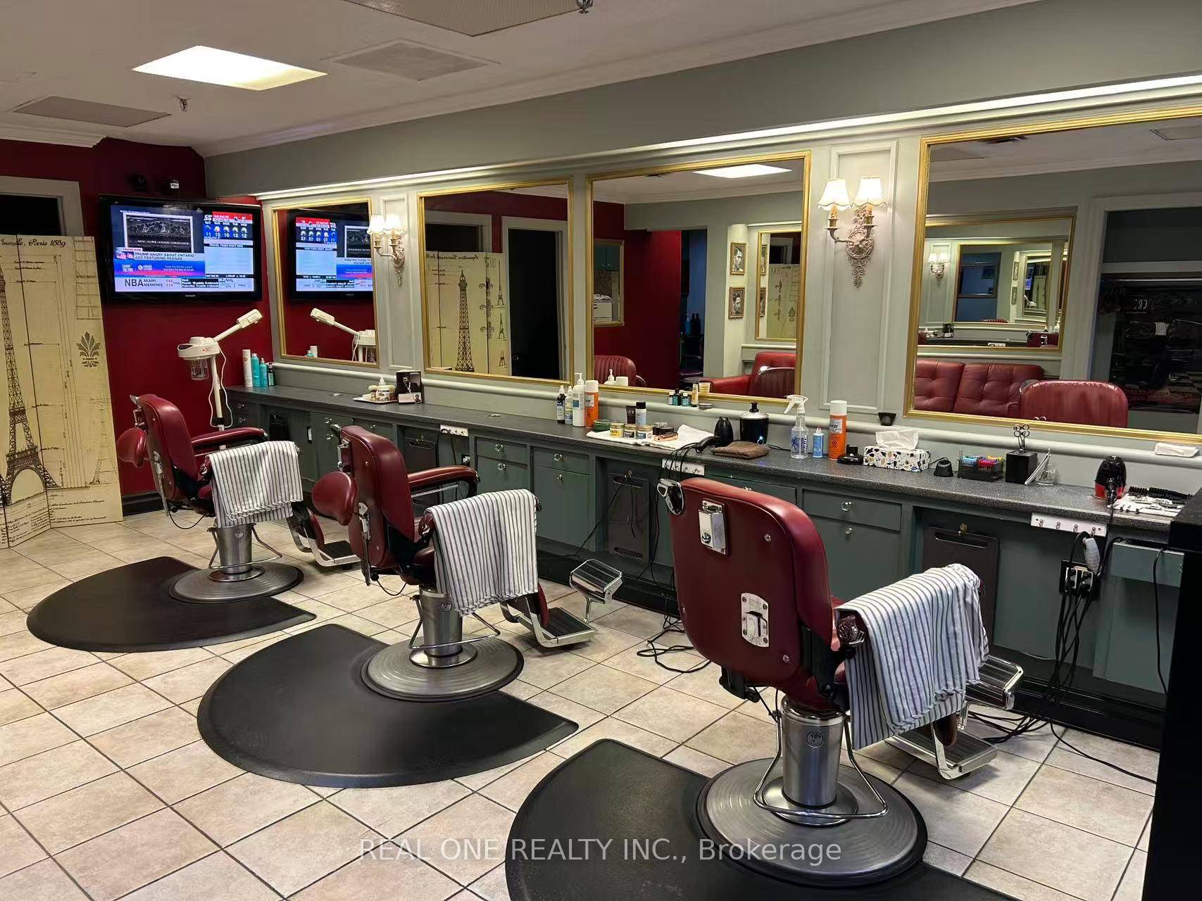 Profitable barber shop for sale in prime downtown Toronto location inside the Sheraton Centre Hotel.