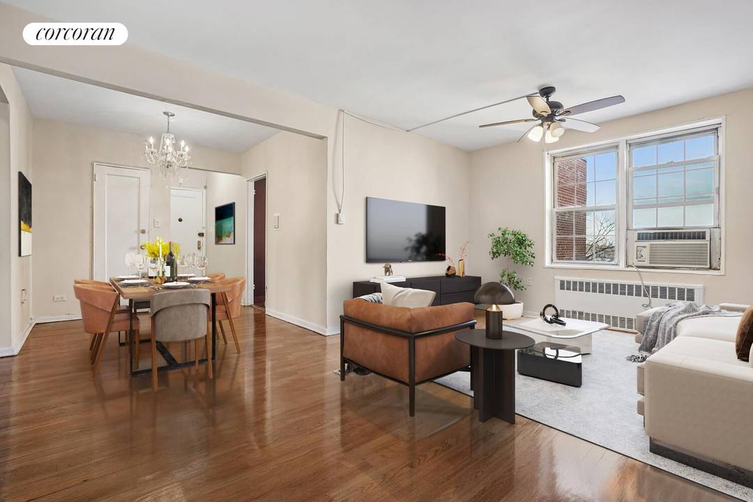 Welcome to this exquisite 2 bedroom, 1 bathroom condominium situated in the heart of Rego Park.
