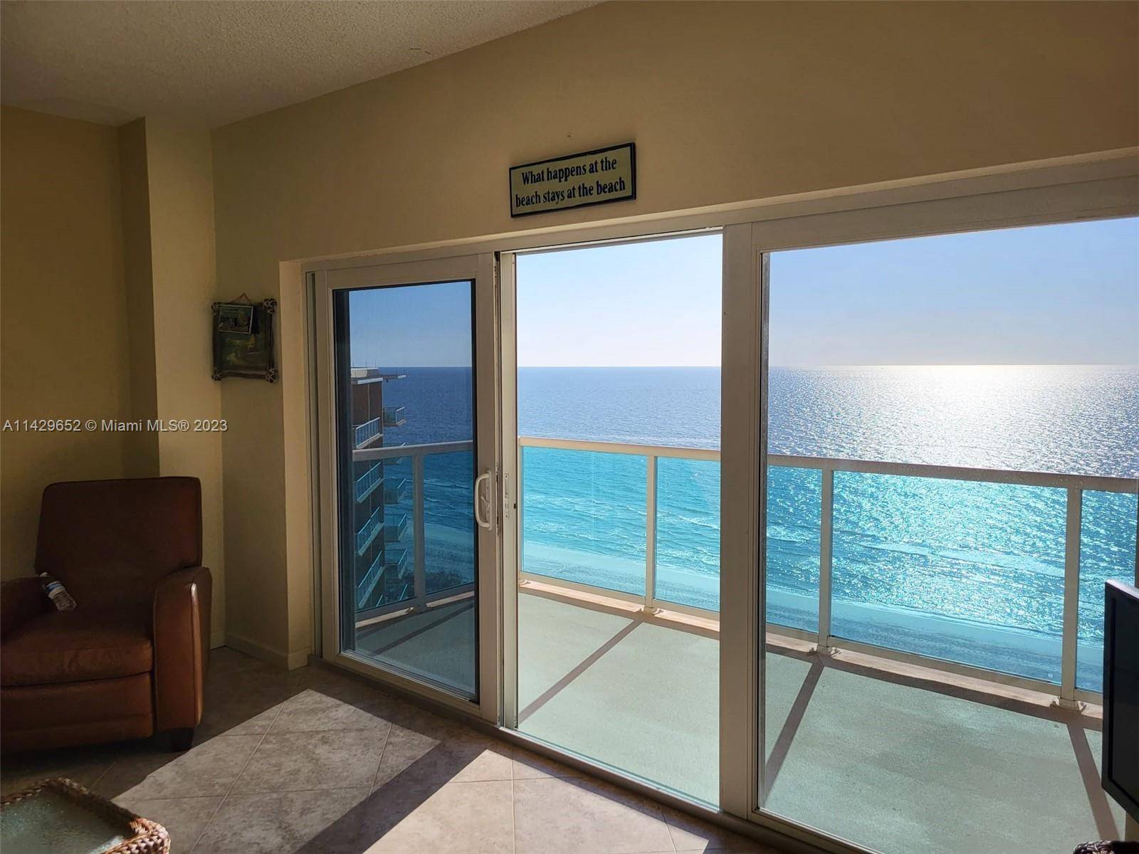 Stunning direct oceanfront 2 bedroom 2 bath at Regatta Beach Club, largest floorplan at 1242 SQ FT right in the center with unobstructed views.