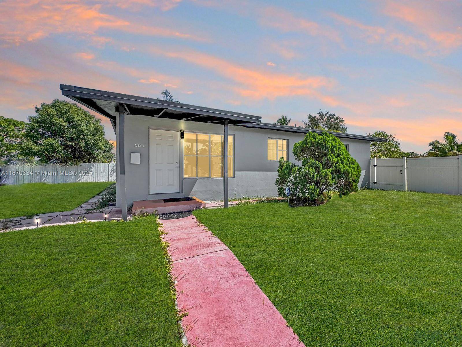 Step into this bright and welcoming 3 bedroom, 2 bath home with mid century modern updates throughout set on a premium 7, 737 sq ft lot.