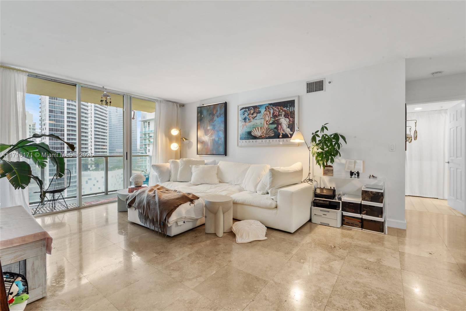 FOR SALE Stunning 2 bedroom, 2 bathroom condo in the heart of Brickell at The Mark building offers an elevated lifestyle with views of Biscayne Bay and the city skyline.