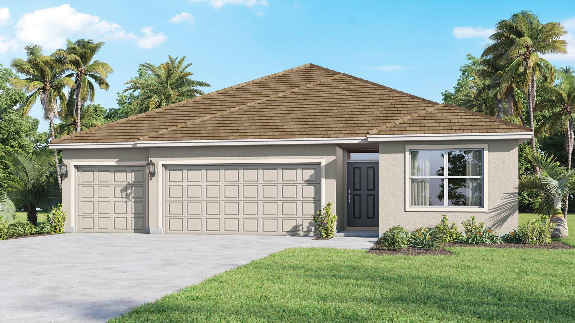 This beautifully designed, all concrete block, one story home features an efficient floor plan.