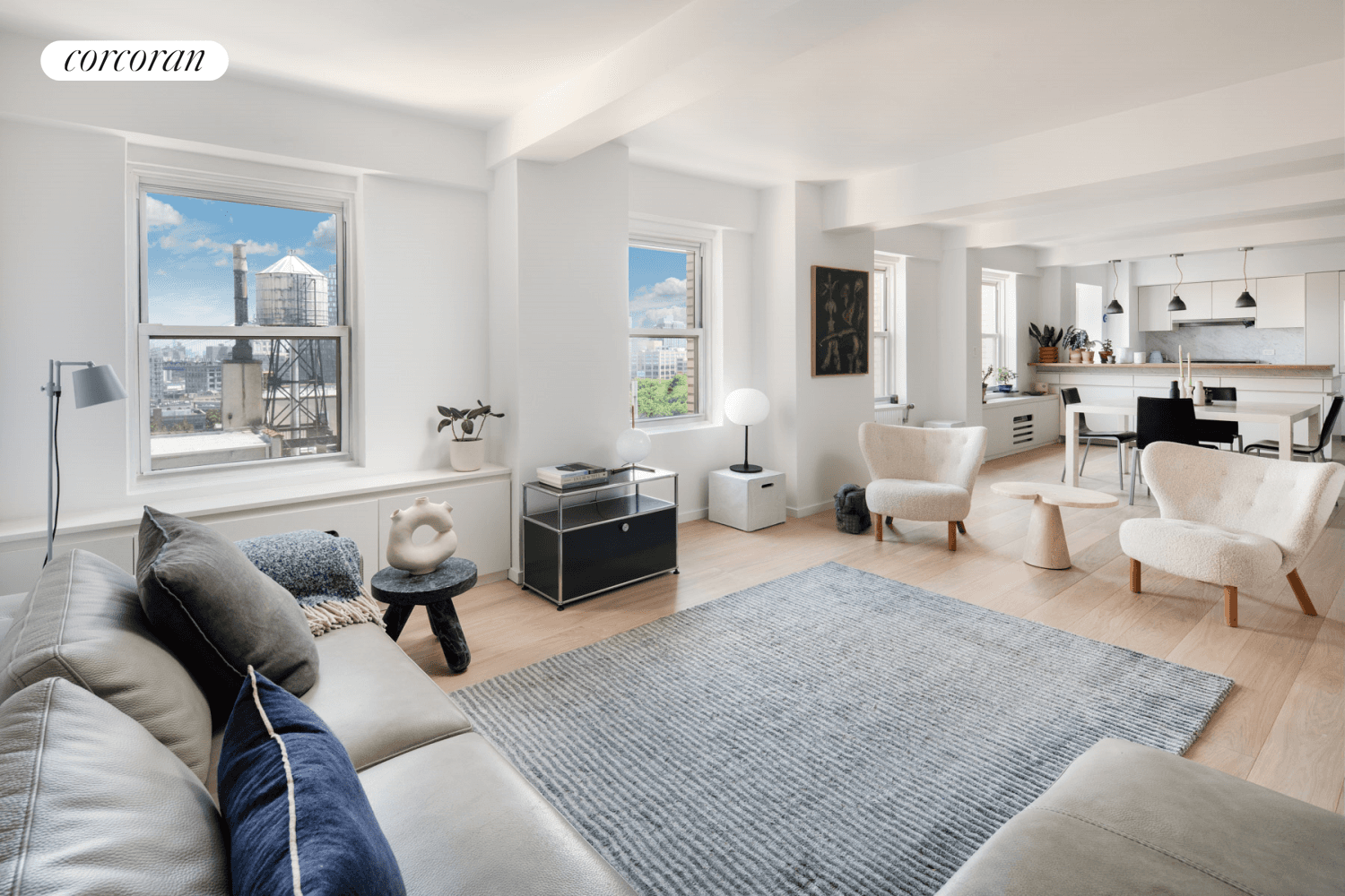 Breathtaking panoramic views of the Manhattan Skyline, Brooklyn Bridge and River from this magnificent 3 bedroom very easily convertible to 4 bedrooms home nestled within the historic St.