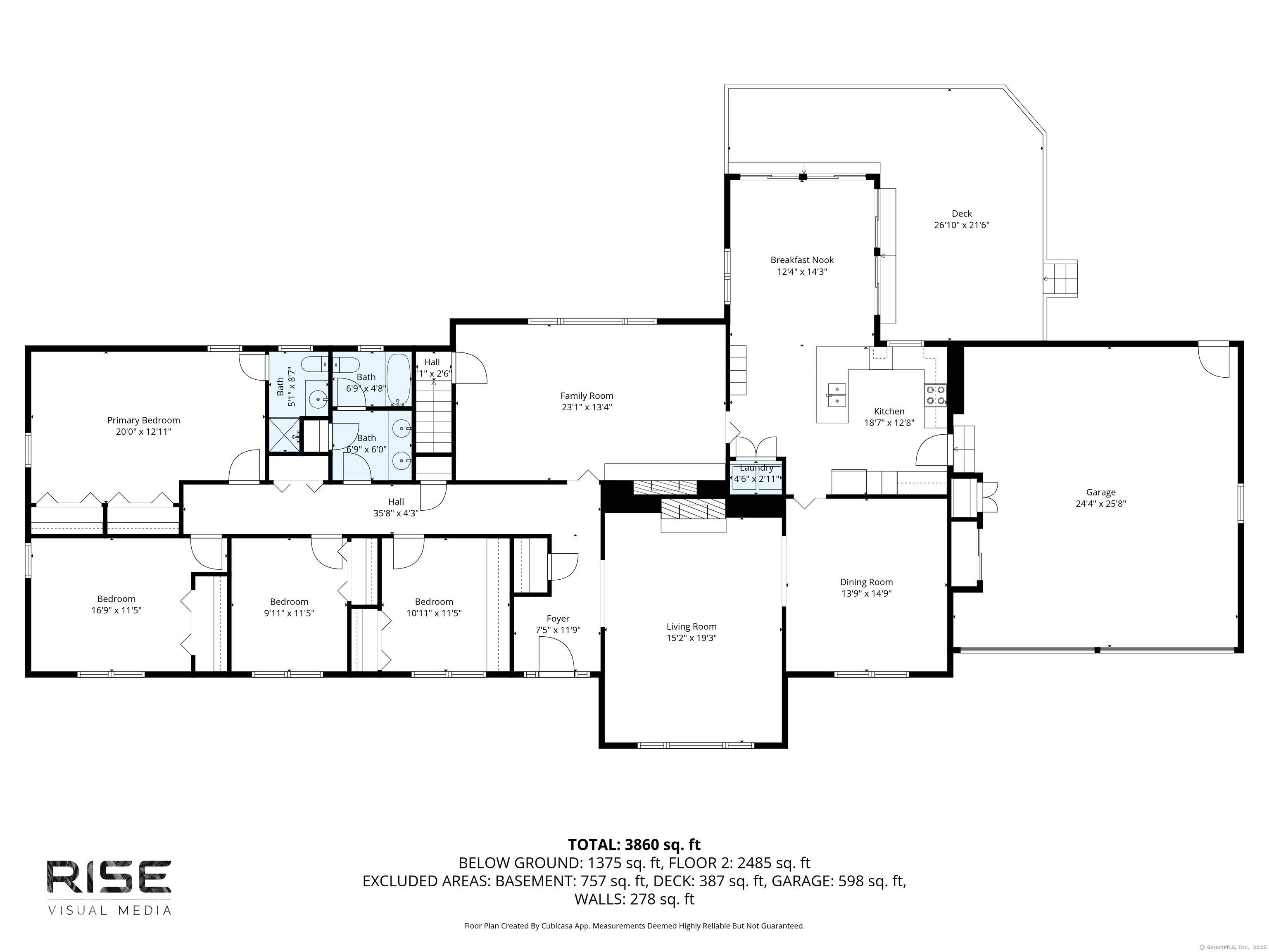 Stunning and spacious, this 4 bedroom, 3 bath ranch is perfectly situated at the end of a highly sought after cul de sac in Central Woodbridge.
