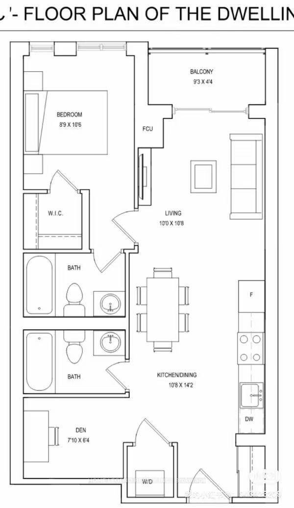 This 1 Den unit Functional Layout No Wastes Space.