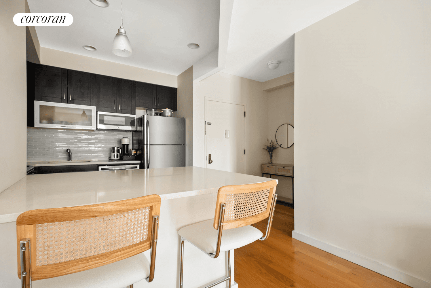 Welcome home to residence 4D at 25 40 38th Street, a spacious south facing one bedroom, one bath with a large private balcony and a washer dryer.