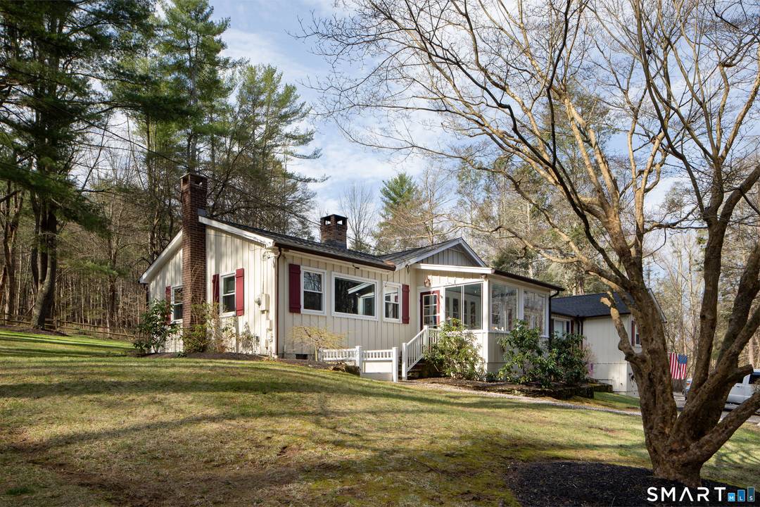 Set on 18 picturesque acres in a tranquil country setting, this spacious ranch offers privacy, charm, and convenience just moments from the covered bridge and village center.