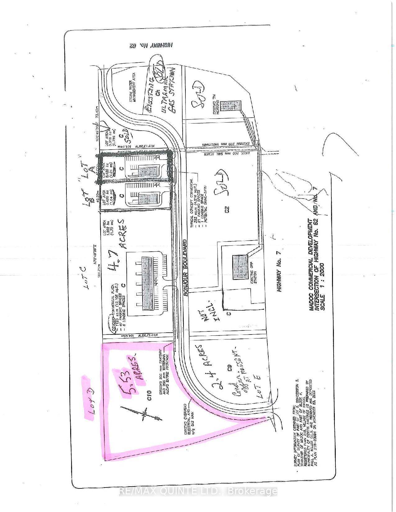 5. 54 acre serviced lot. Surveyed ready to be built on many other business type properties already on property Tim Hortons, Subway, Ultramar Gas.
