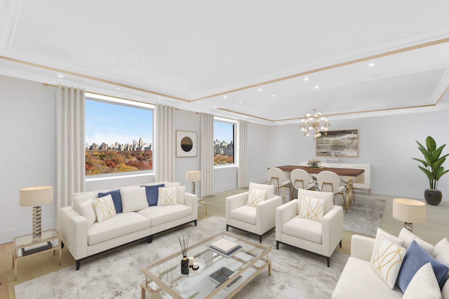Make this stunning combination 2 bedroom, 3 bathroom apartment your home or Pied a Terre !