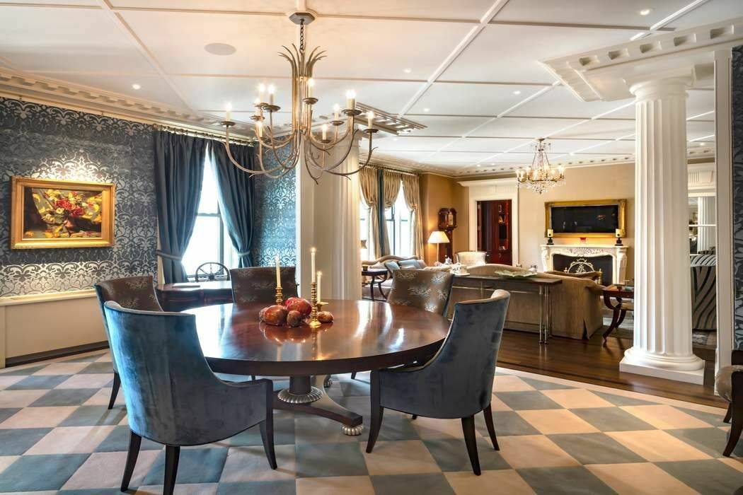 This exquisite apartment in the iconic The Plaza Private Residences has been artfully decorated by AD 100 designer, Richard Keith Langham.