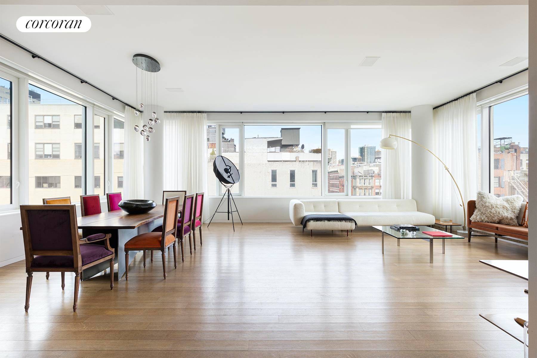 Enjoy contemporary indoor outdoor condominium living in historic SoHo in this palatial three bedroom, three and a half bathroom residence featuring a massive private terrace, impeccable designer interiors and full ...