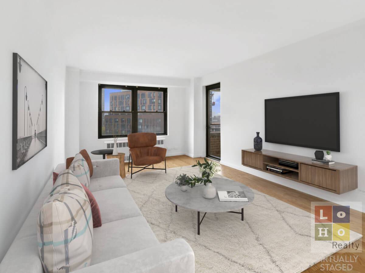 This spacious one bedroom with a balcony located in the heart of the Seward Park co op is awaiting your personal touch !