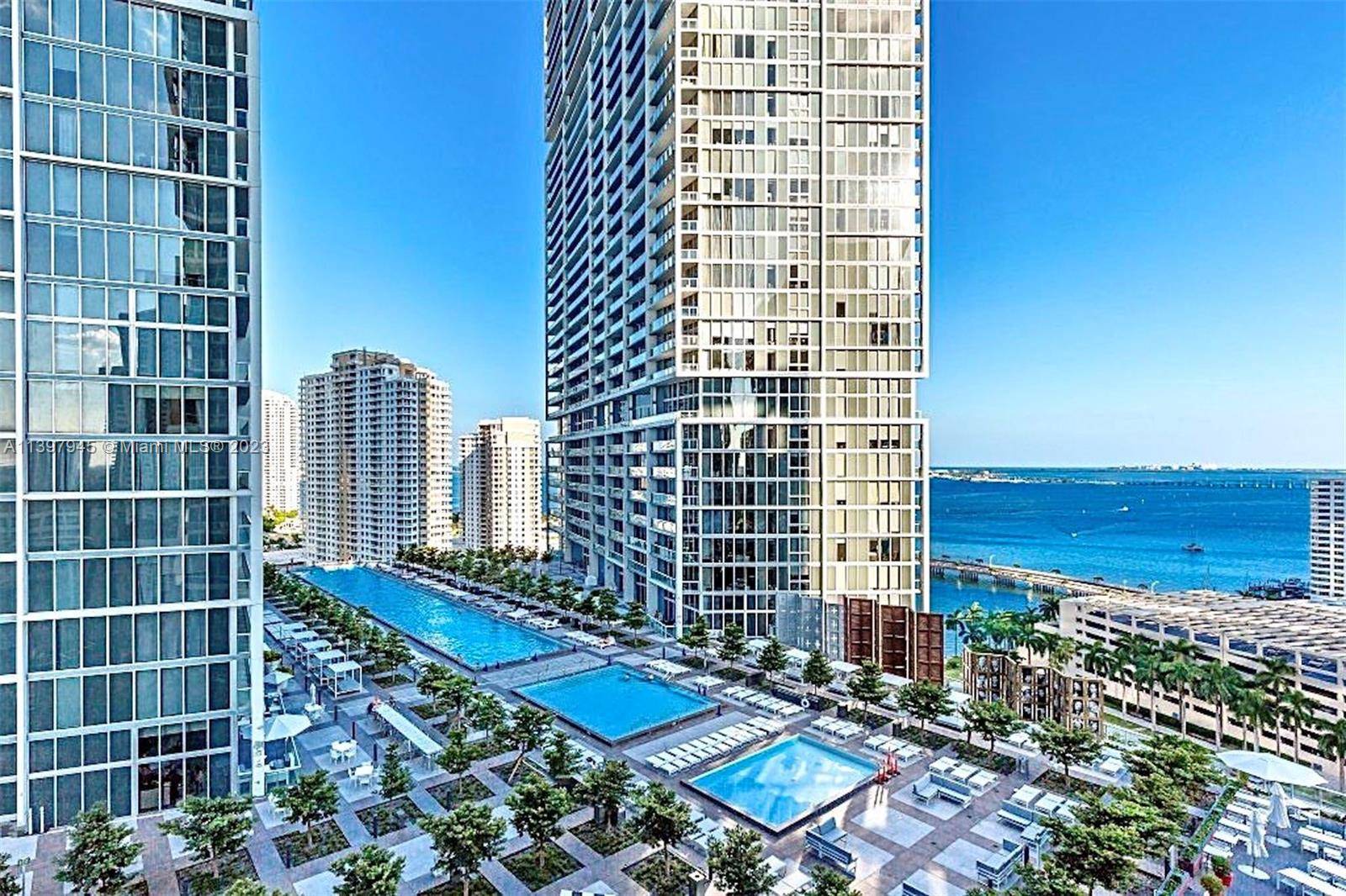 Well priced, beautiful high floor spacious One bedroom condo with Bay and city view from 37th Floor Icon Brickell III.