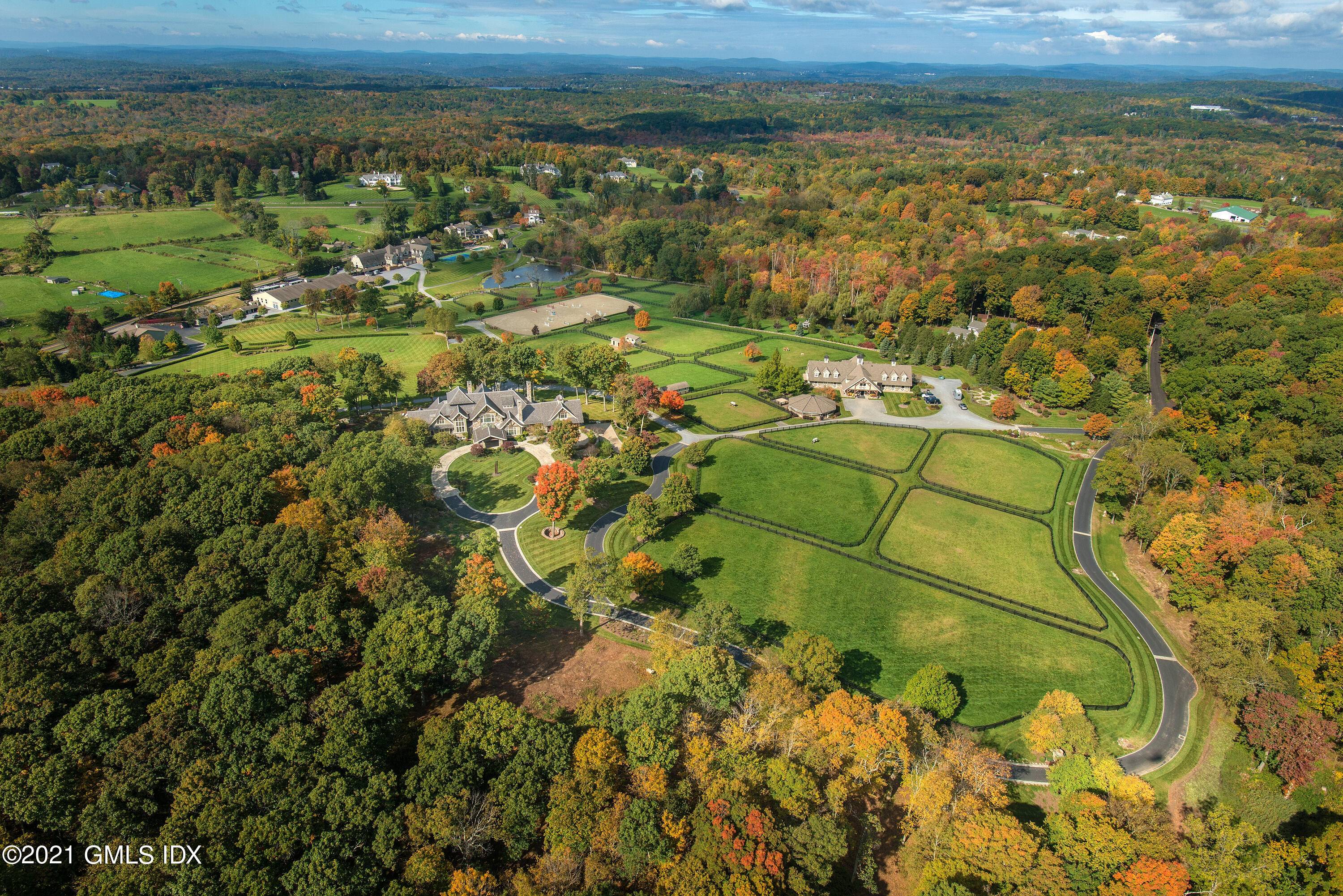Double H Farm is an extraordinary one of a kind equestrian compound on 87 acres of lush landscaping.