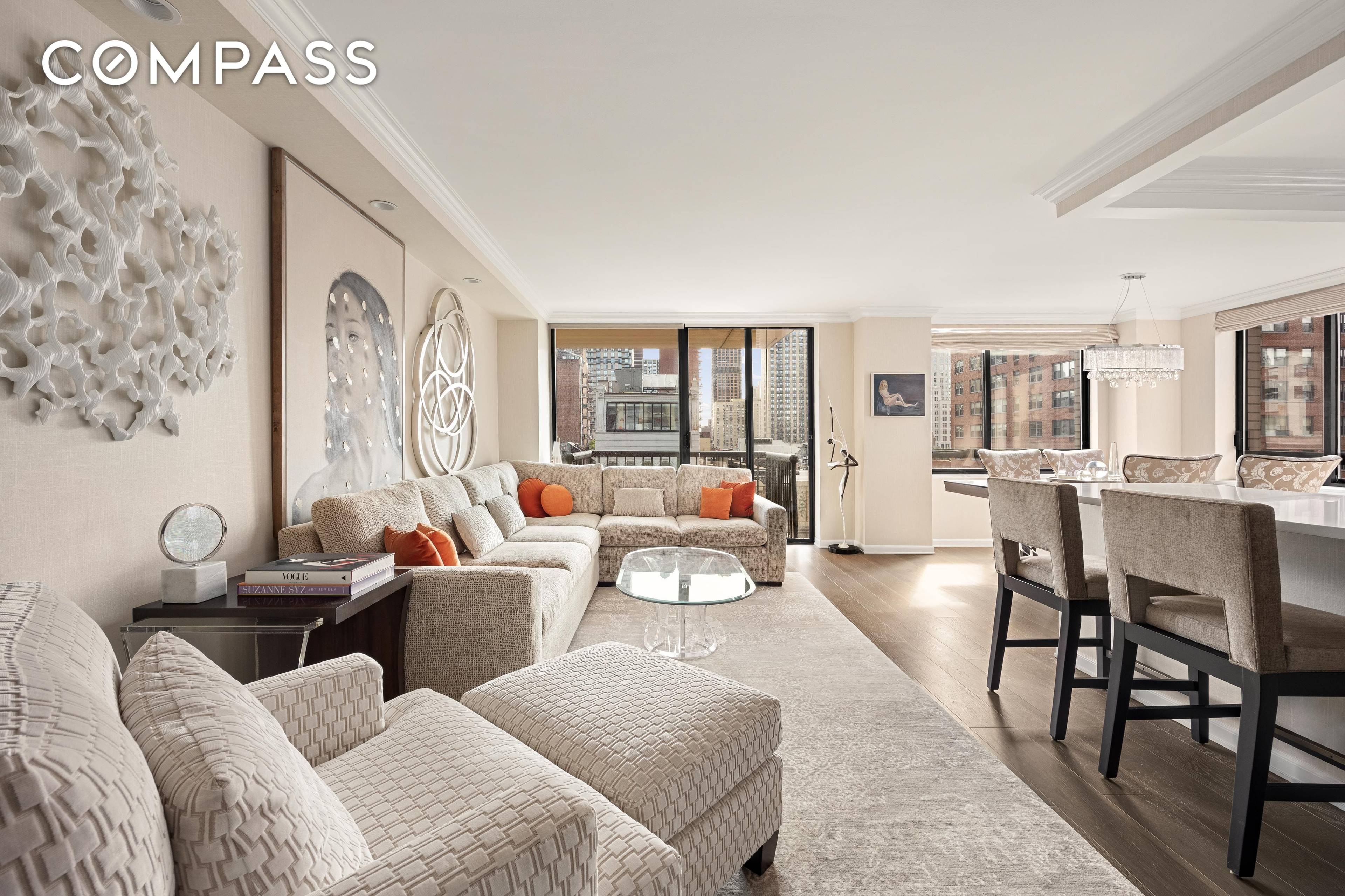 Welcome to 171 E 84th Street, 7B, a Triple Mint, Designer Renovated Two Bedroom, Two and half Bathroom Condominium with a washer dryer and private balcony.