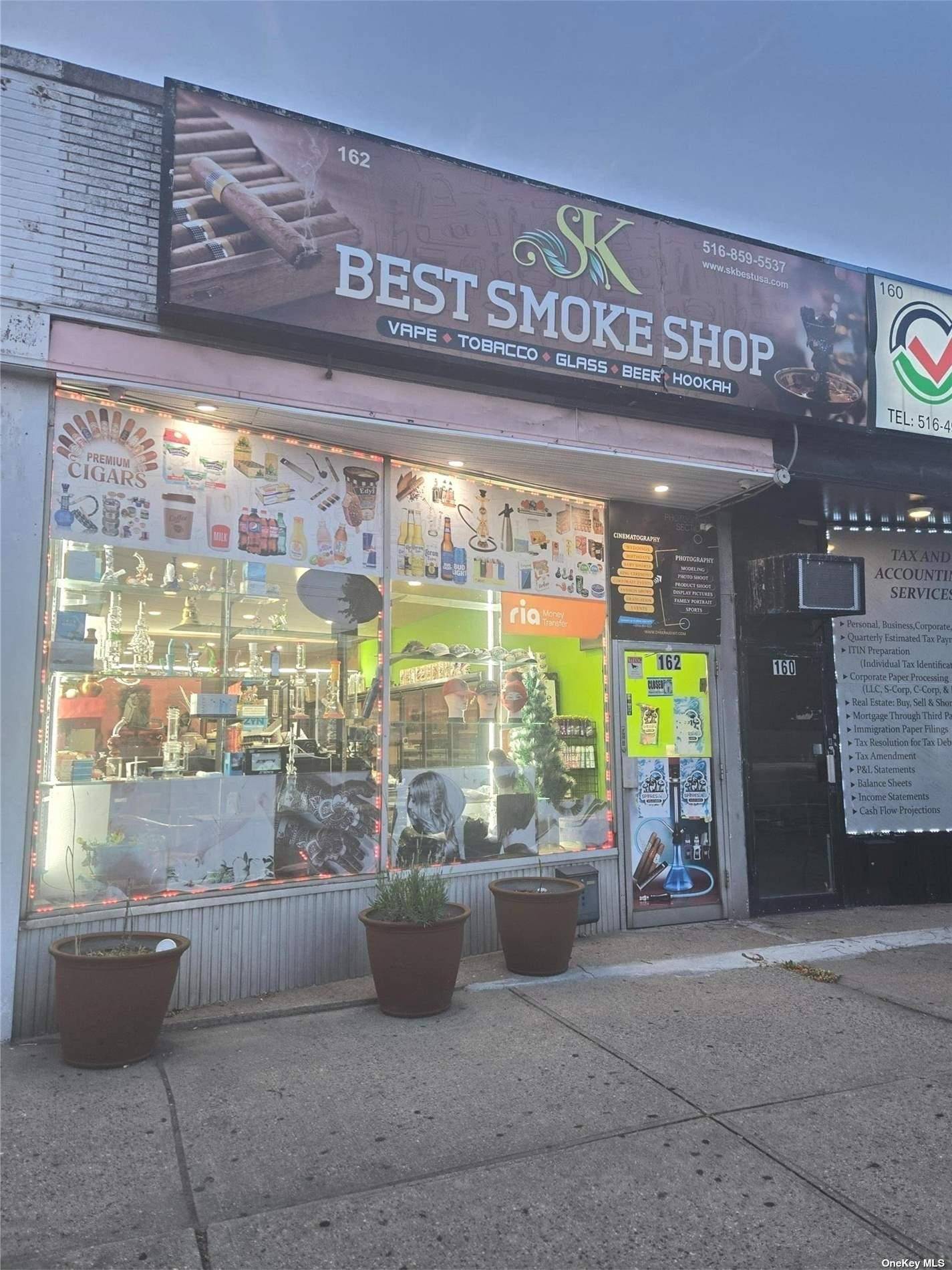 Business For Sale not the building Newly renovated and Licensed smoke shop Grocery store for sale on Busy Street of Hempstead turnpike.