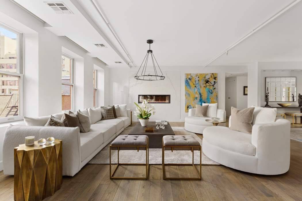 Offered for the first time after a comprehensive renovation by the current owners, this exquisitely detailed residence represents the finest in modern Chelsea living.