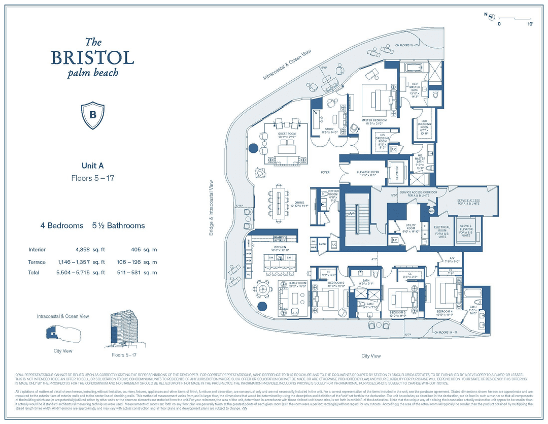Chic Contemporary Turnkey Corner Residence at The Bristol.