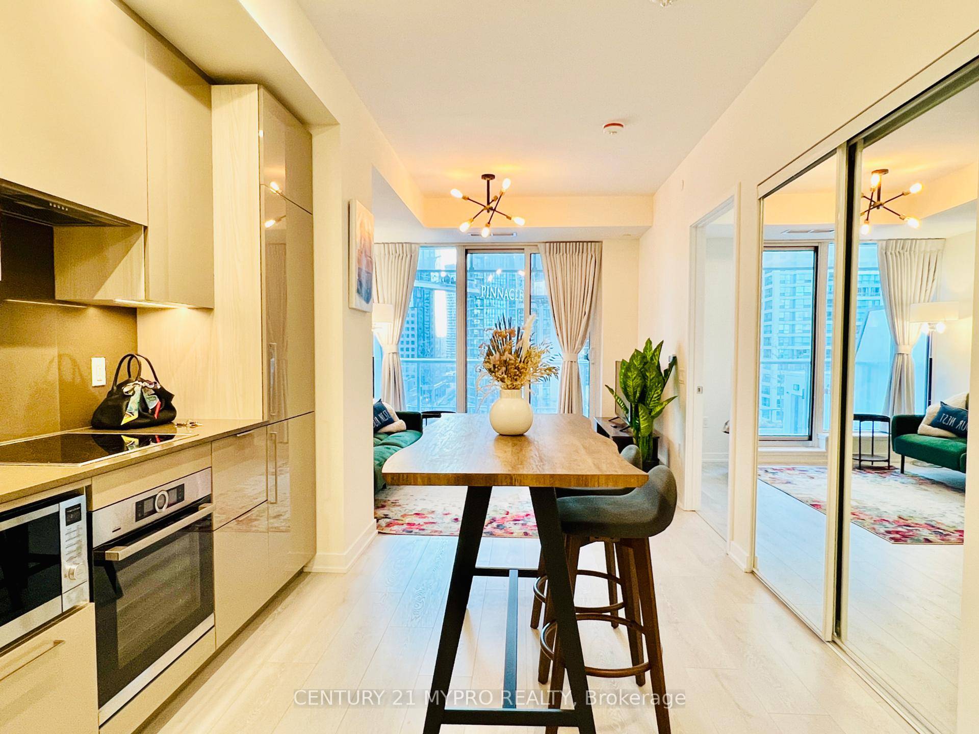 Brand New 1 Bedroom And 1 Bathroom Unit fully furnished In The Heart Of Downtown.
