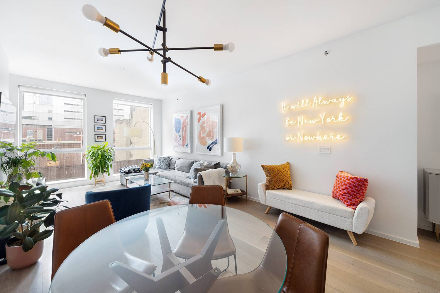 Bright, Modern 2 Bedroom Apartment 6C is a thoughtfully designed two bedroom, two bathroom home with open northern and southern exposures and a seamless, modern layout.