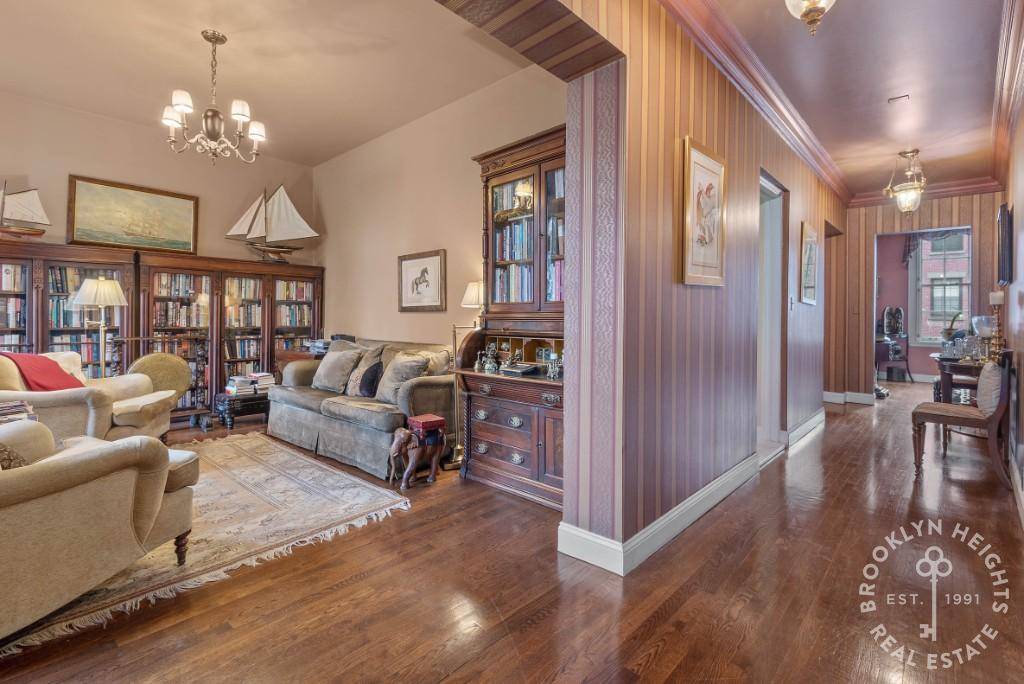 Discover an extraordinary opportunity to own a rare, full floor seven room condominium in a magnificent 36 foot wide historic brownstone, located in the heart of Brooklyn Heights.