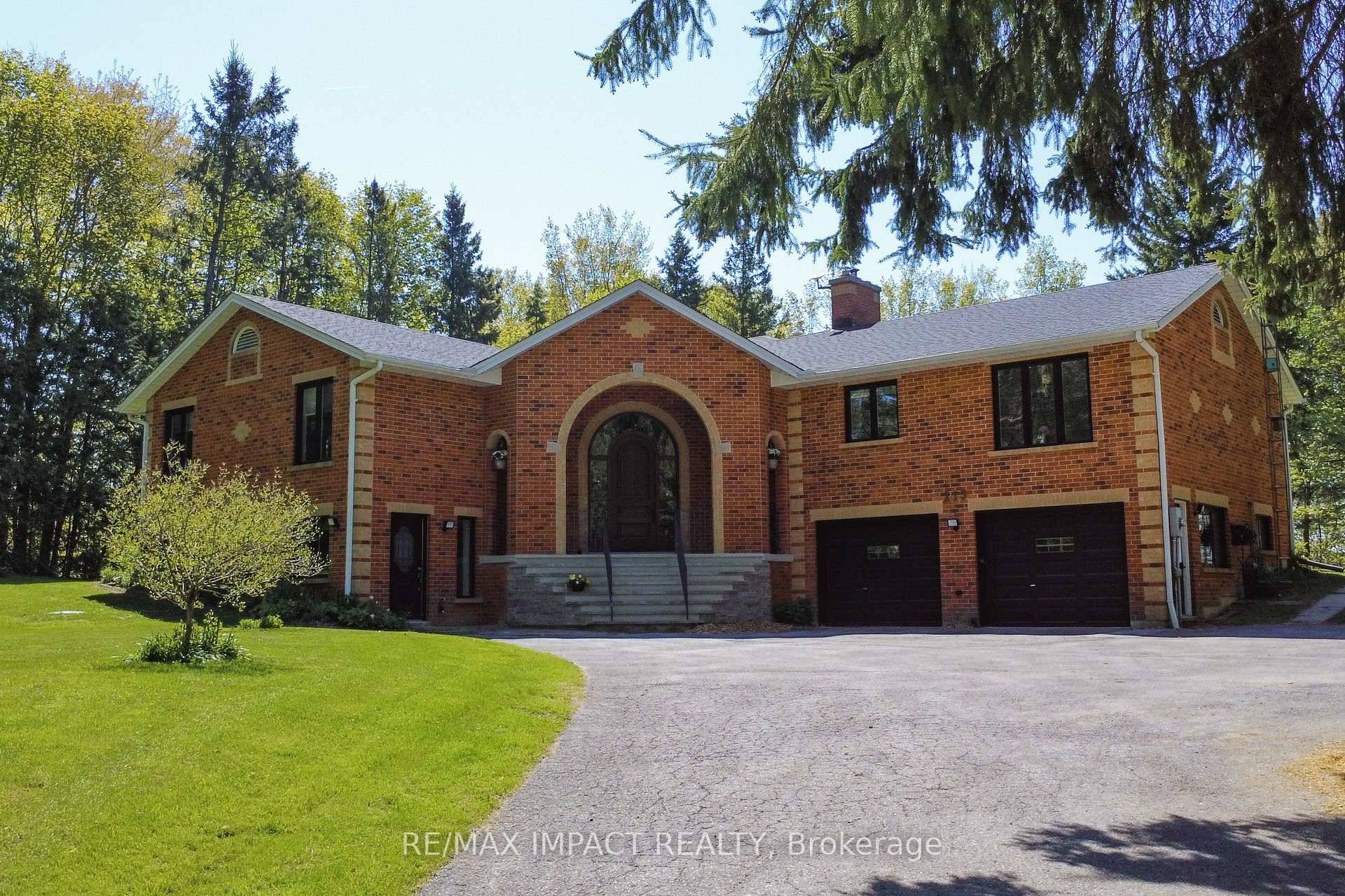 Discover the tranquility of country living in this beautiful brick raised bungalow, nestled privately away from the road on 25 acres, featuring 2 road frontages and bordered by the Oshawa ...