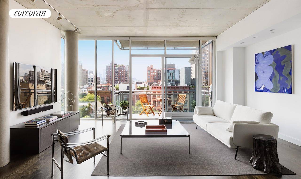Located in the heart of Chelsea, this downtown loft at 246 West 17th Street combines industrial chic with iconic skyline views.