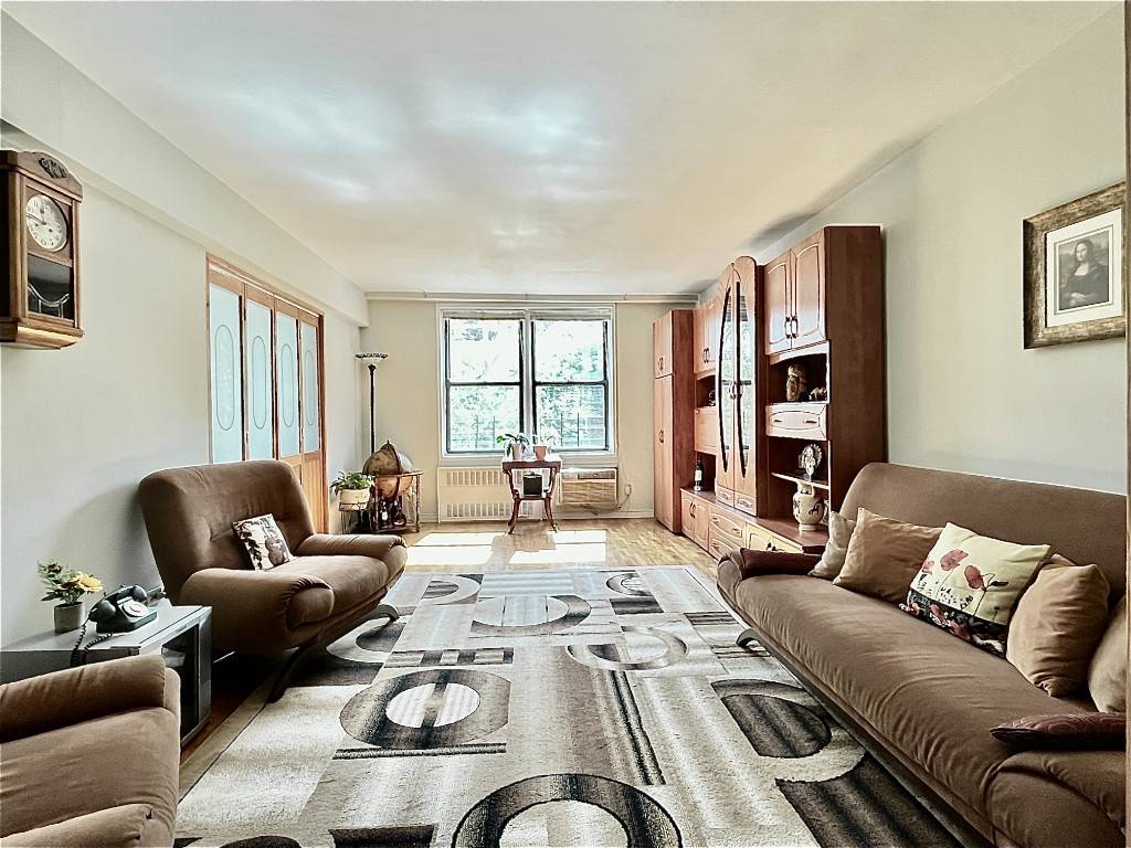 This originally 2 Bed 2 Bath apartment on the second floor of the 88 unit coop building can be easily converted into 3 Bed using the dinning room.