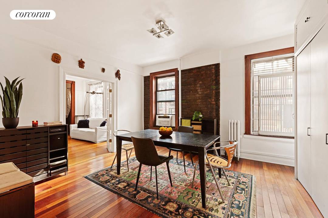 Welcome to 509 West 122nd Street, Apartment 7, a charming pre war co op nestled within a classic low rise elevator building on a picturesque tree lined block.
