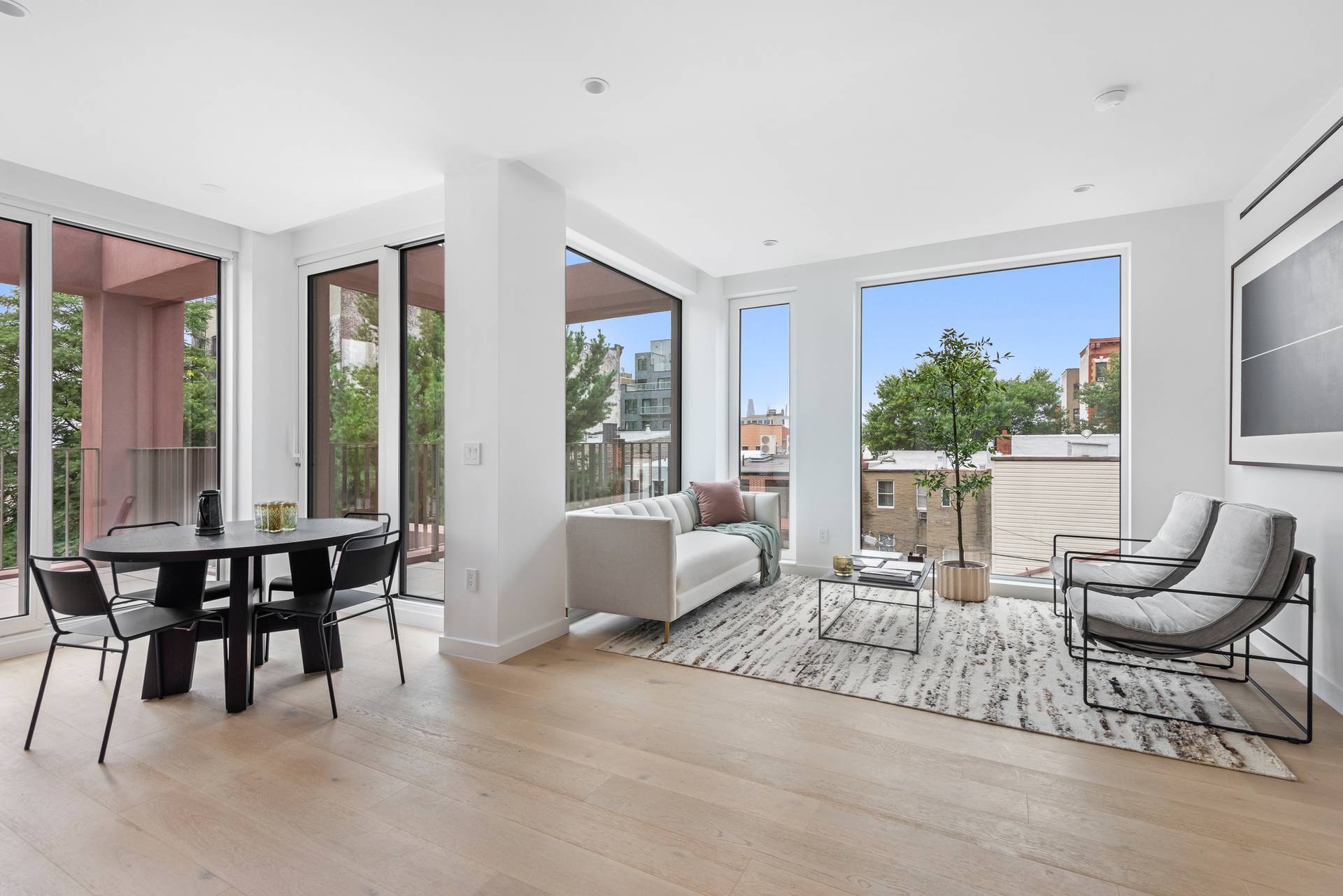 109 Devoe Street is a modern residential building defined by distinctive architecture, elongated proportions, and an emphasis on light and openness.