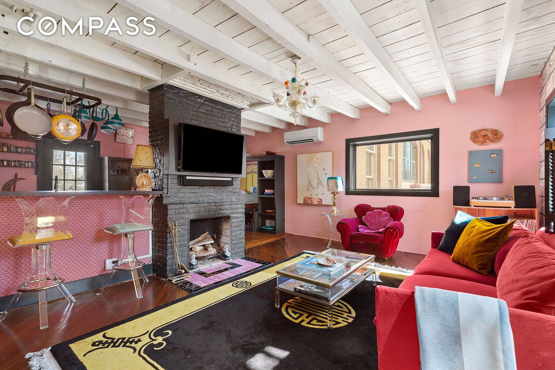 Chic and unique, extra wide 25 foot townhouse in prime Red Hook, Brooklyn !