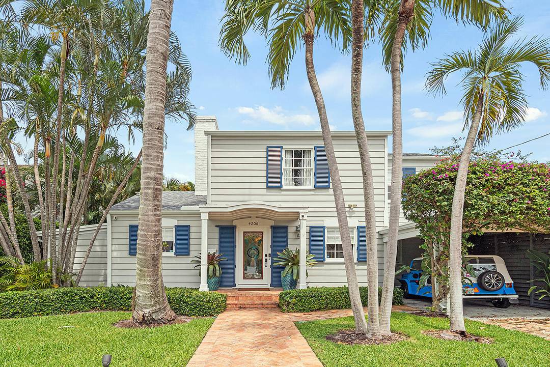 So, So, Charming ! Step back in time when you arrive at this classic Palm Beach style 1930s island colonial home with the allure of yesteryear but all the updates ...