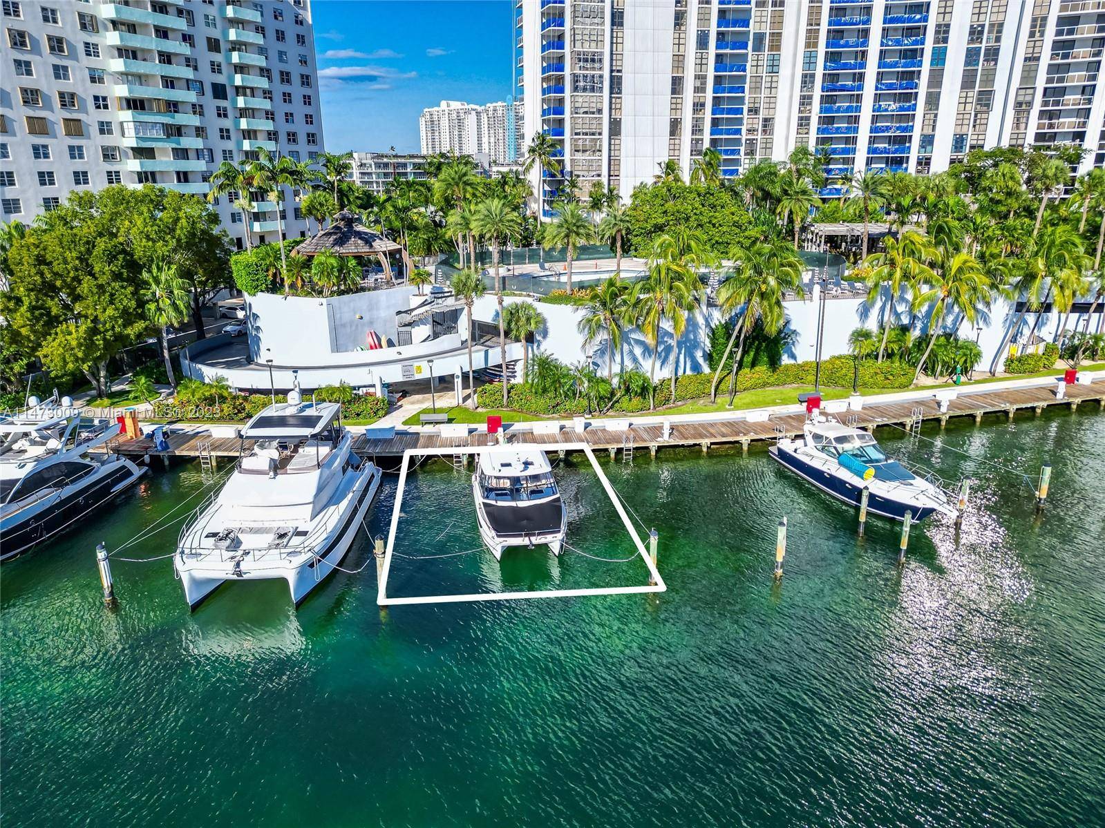 UNIT COMES WITH TWO BOAT SLIPS.