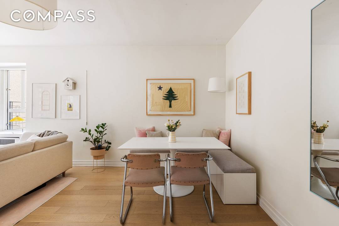 A gorgeous alcove studio on the fifth floor at The Chelsea Warren offers a serene southern exposure and new soundproofed hardwood floors, ensuring a bright, pin drop quiet interior.