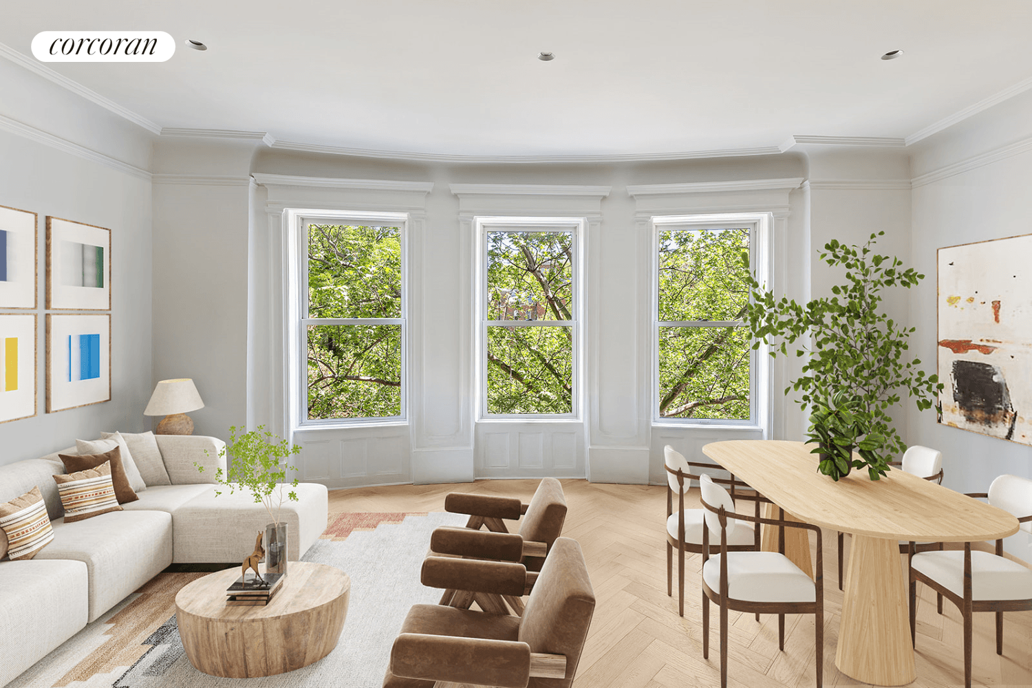 Welcome home to this stunning top floor two bedroom apartment with serene tree top views, perfectly situated right across from Prospect Park.